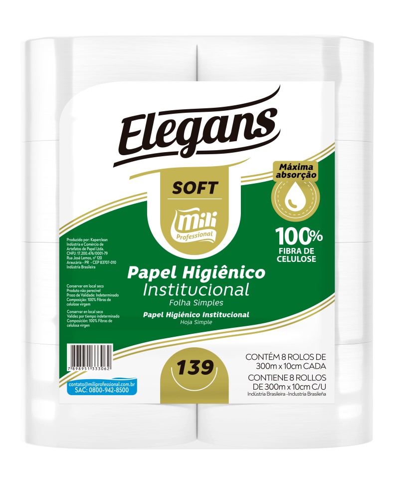 PAPEL HIGIÊNICO ROLO 300M SOFT