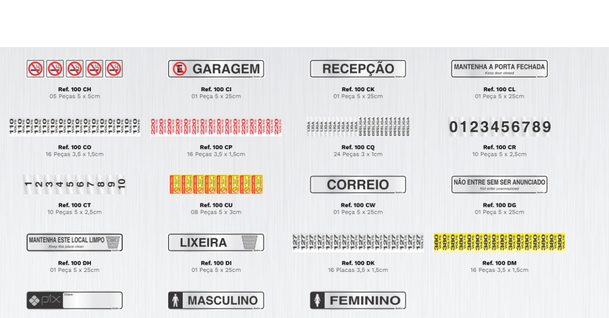 PLACA DE SINALIZAÇÃO EM ALUMÍNIO