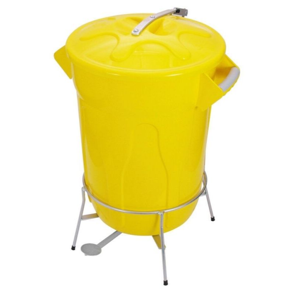 LIXEIRA PLÁSTICA COM PEDAL EM AÇO 40L
