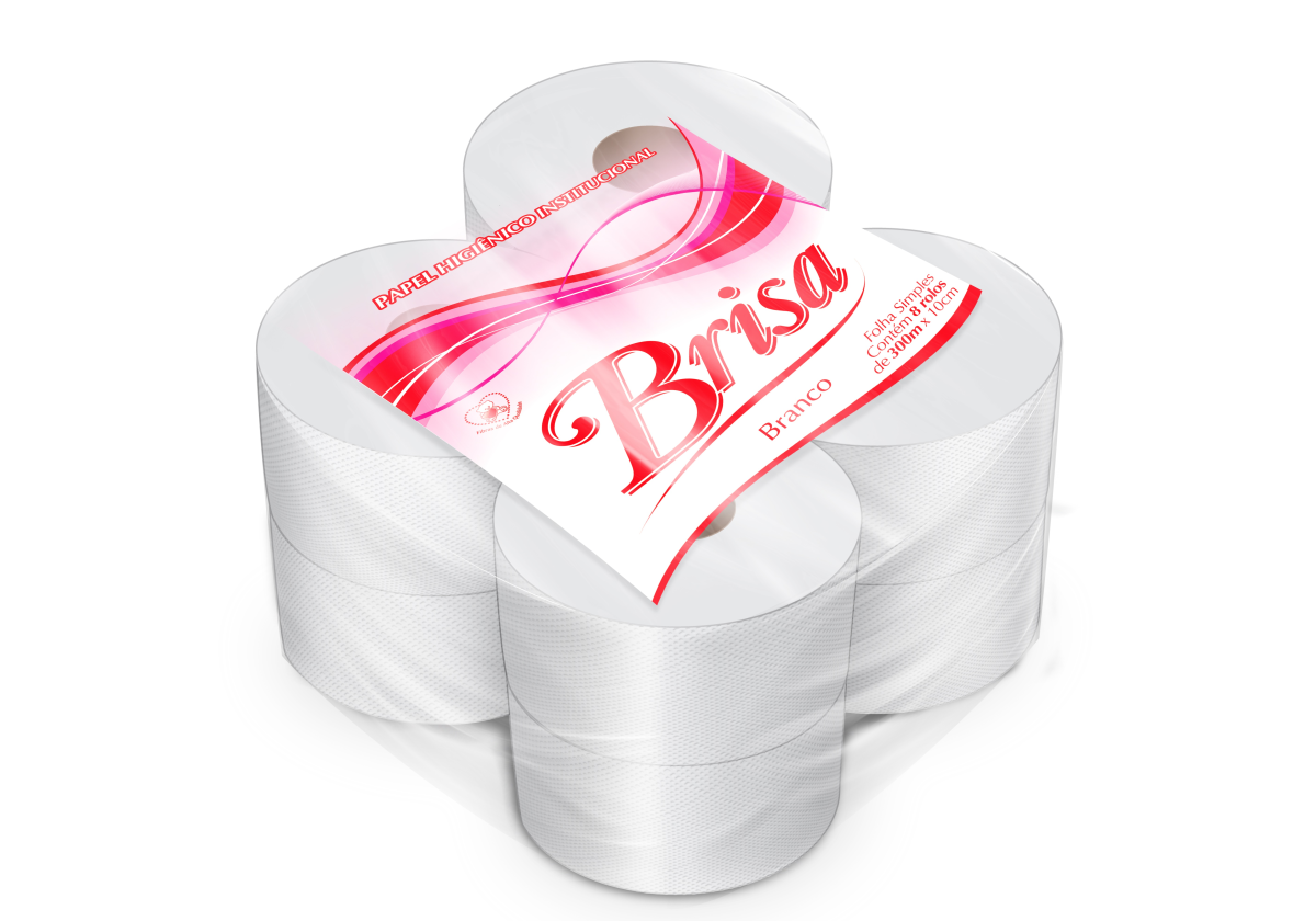 PAPEL HIGIÊNICO ROLO 300M BRANCO BRISA