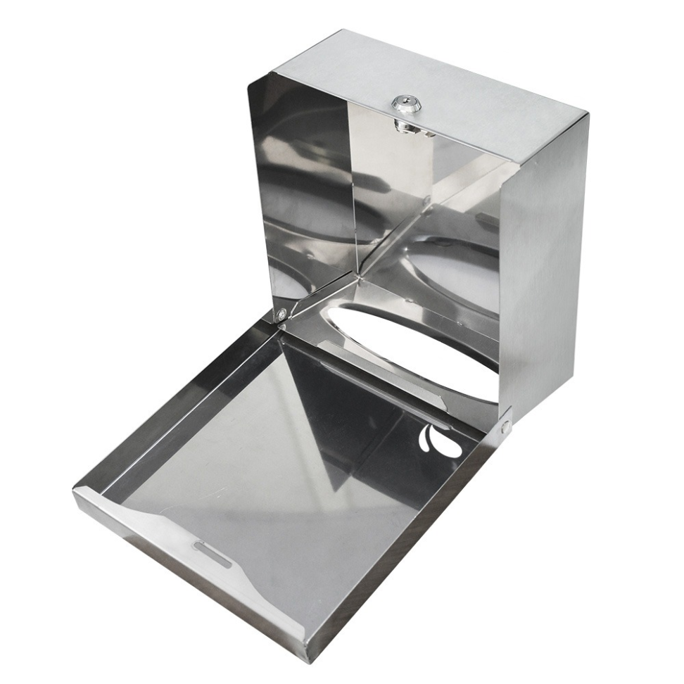 DISPENSER EM AÇO INOX PARA PAPEL TOALHA INTERFOLHADO - #3