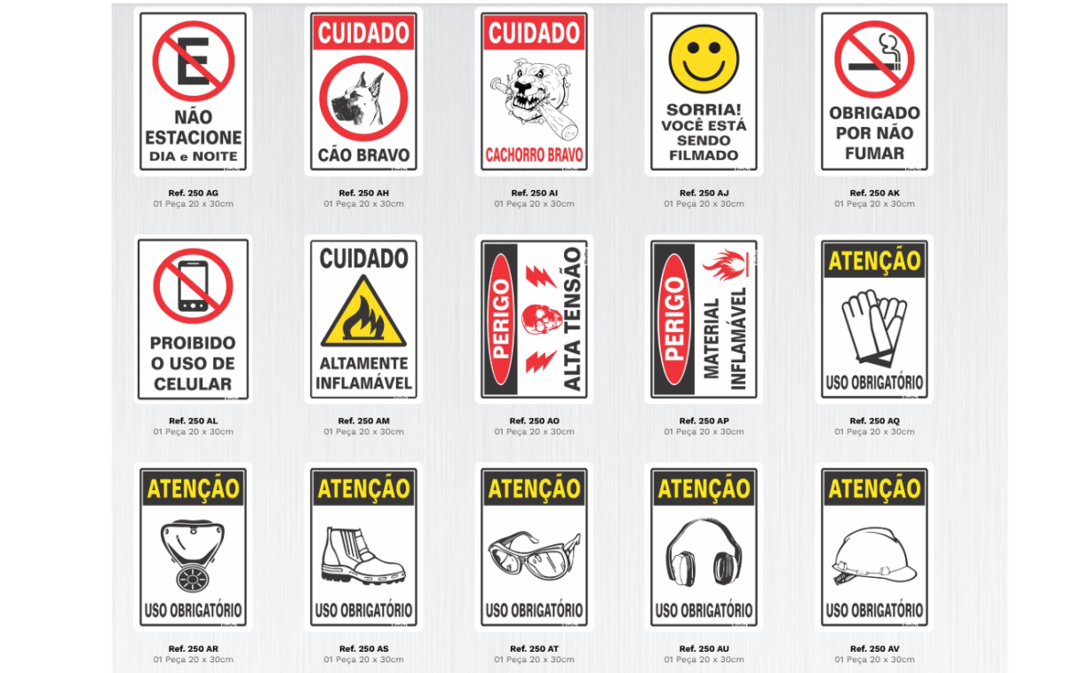 PLACA DE SINALIZAÇÃO EM POLIESTIRENO - #6