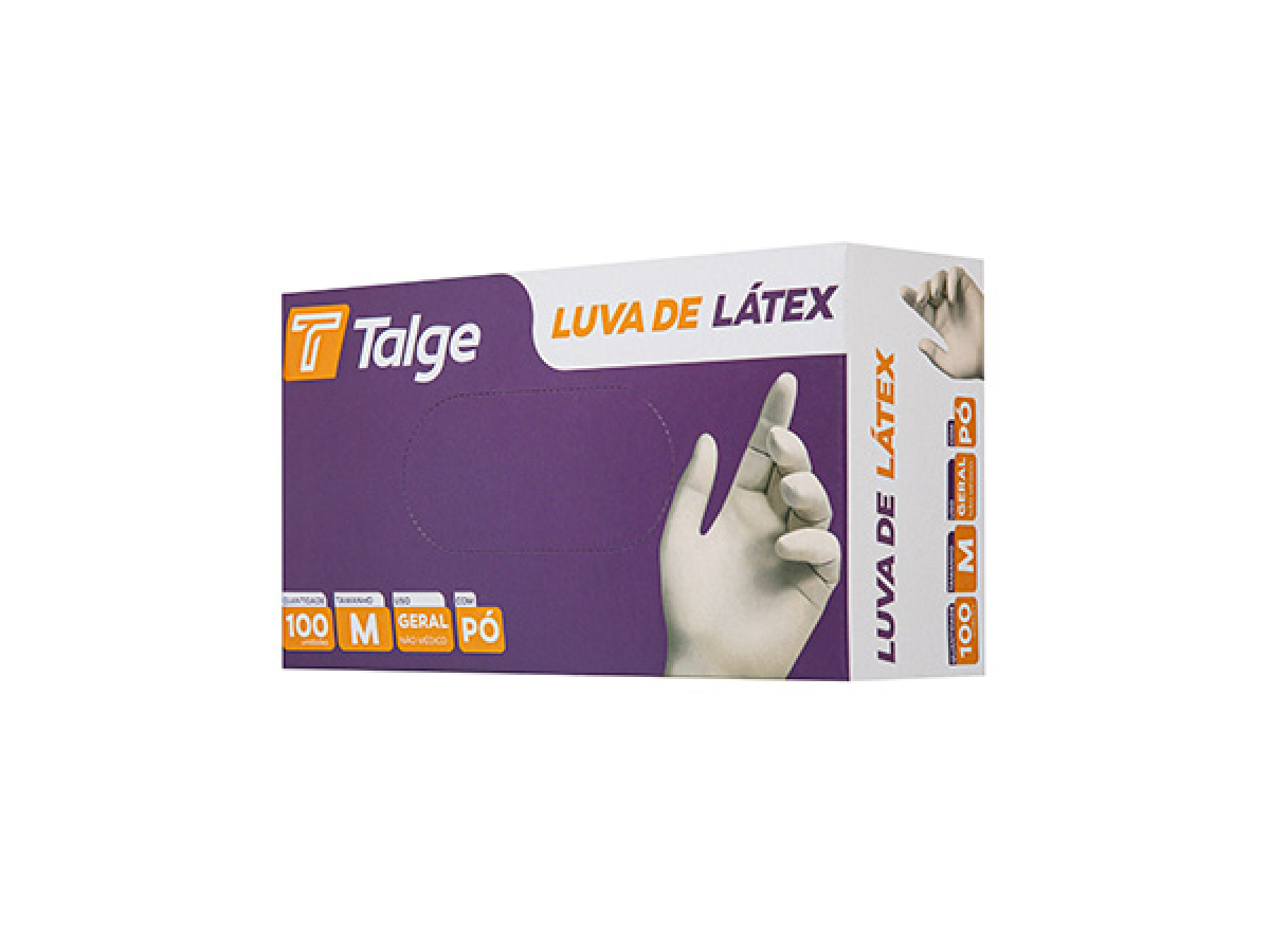 LUVA DE LÁTEX COM PÓ