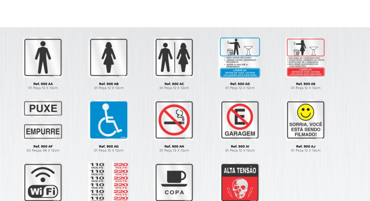 PLACA DE SINALIZAÇÃO EM ALUMÍNIO - #1