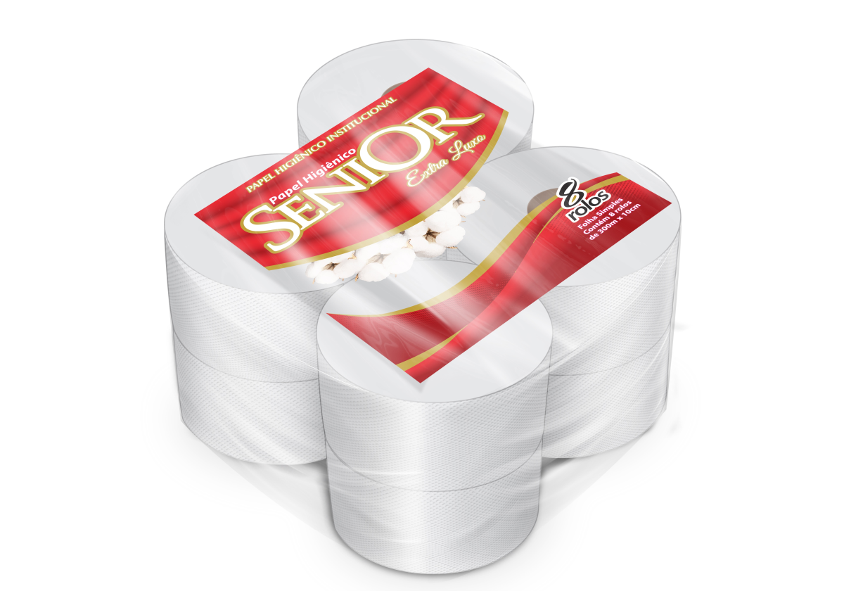 PAPEL HIGIÊNICO ROLO 300M EXTRA LUXO SENIOR