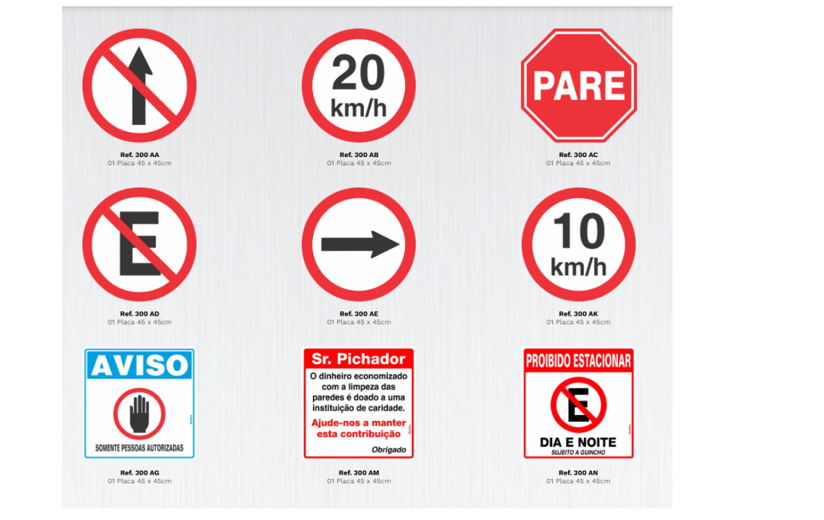PLACA DE SINALIZAÇÃO EM POLIESTIRENO - #9