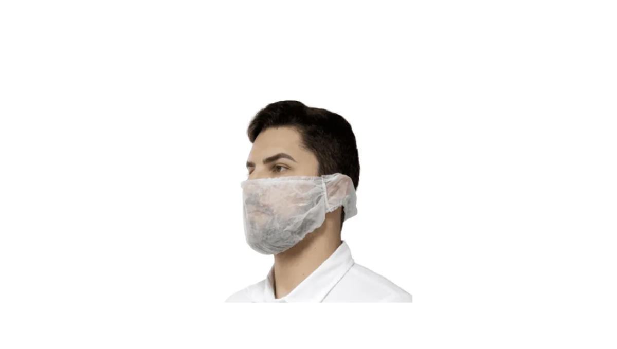 PROTETOR DE BARBA E BIGODE MÁSCARA COM 100 UNIDADES