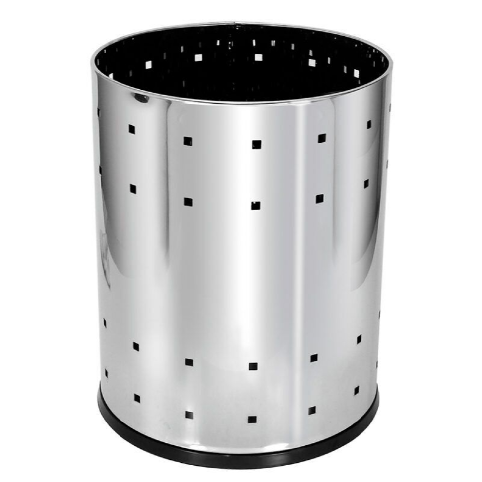 LIXEIRA TELADA EM AÇO INOX