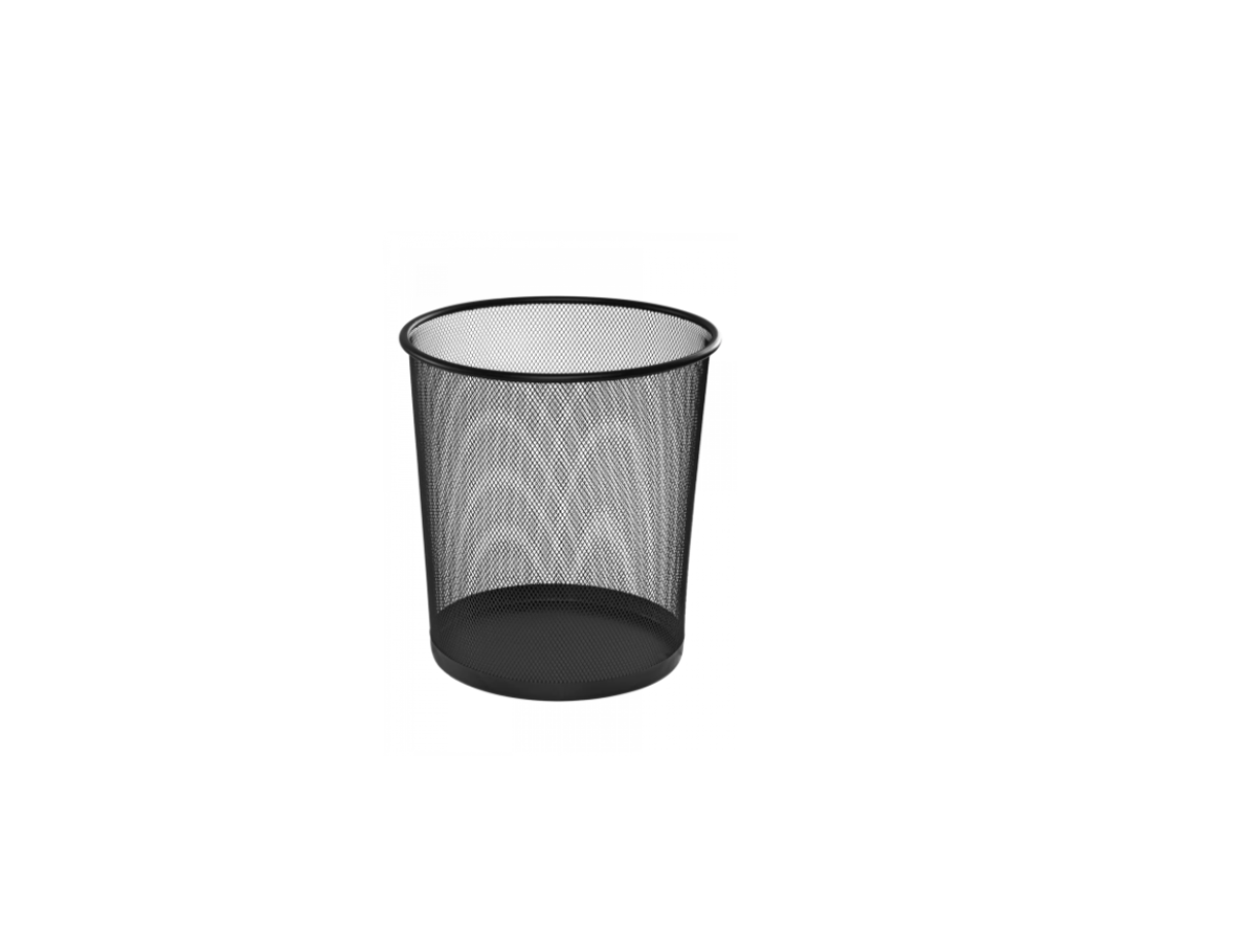 CESTO METAL P/LIXO 12,5L PRETO
