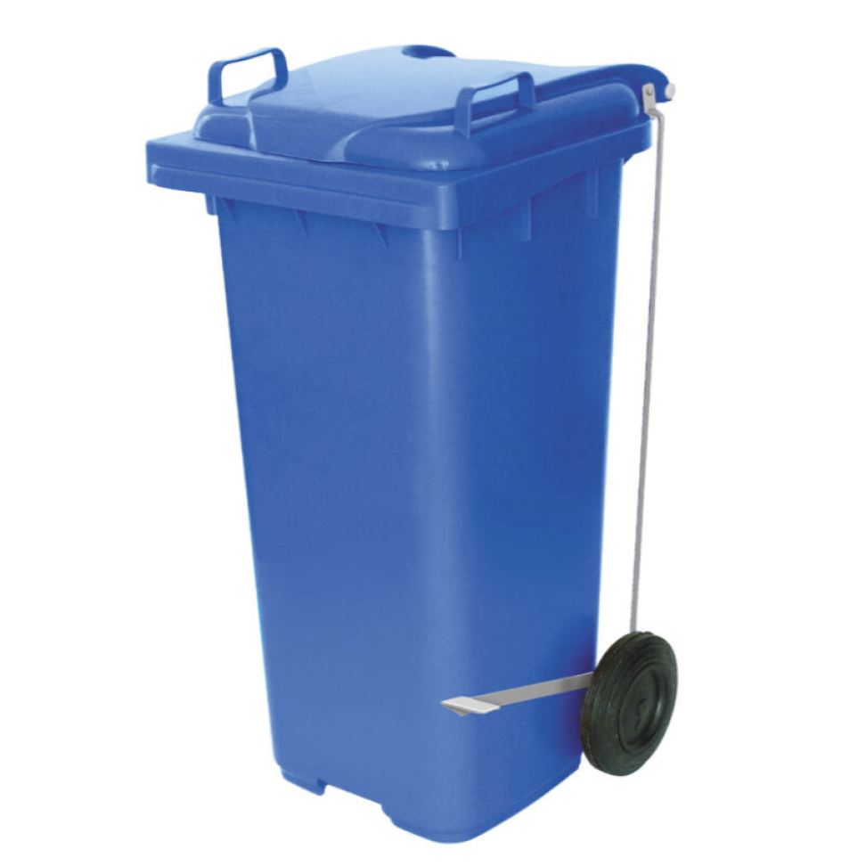 LIXEIRA COLETOR PLÁSTICO 120L COM PEDAL LATERAL