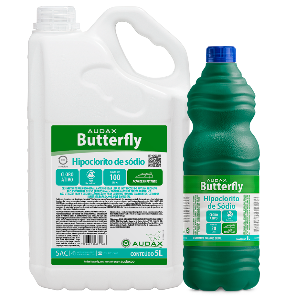 BUTTERFLY HIPOCLORITO DE SÓDIO 5%