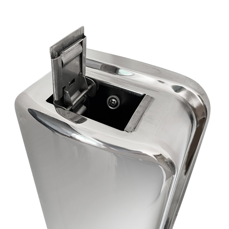 DISPENSER EM AÇO INOX PARA SABONETE EM ESPUMA