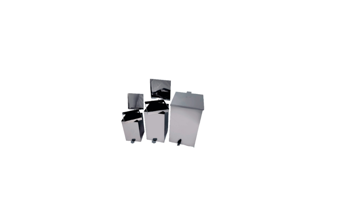 LIXEIRAS QUADRADAS COM TAMPA PEDAL