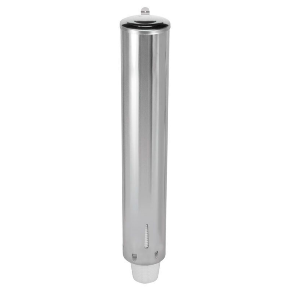 DISPENSER EM AÇO INOX PARA COPO DE ÁGUA