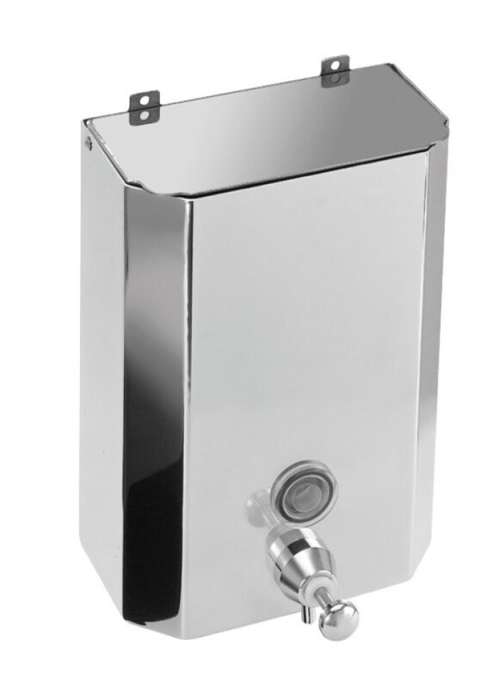 DISPENSER SABONETEIRA EM AÇO INOX 304 SEM FECHADURA