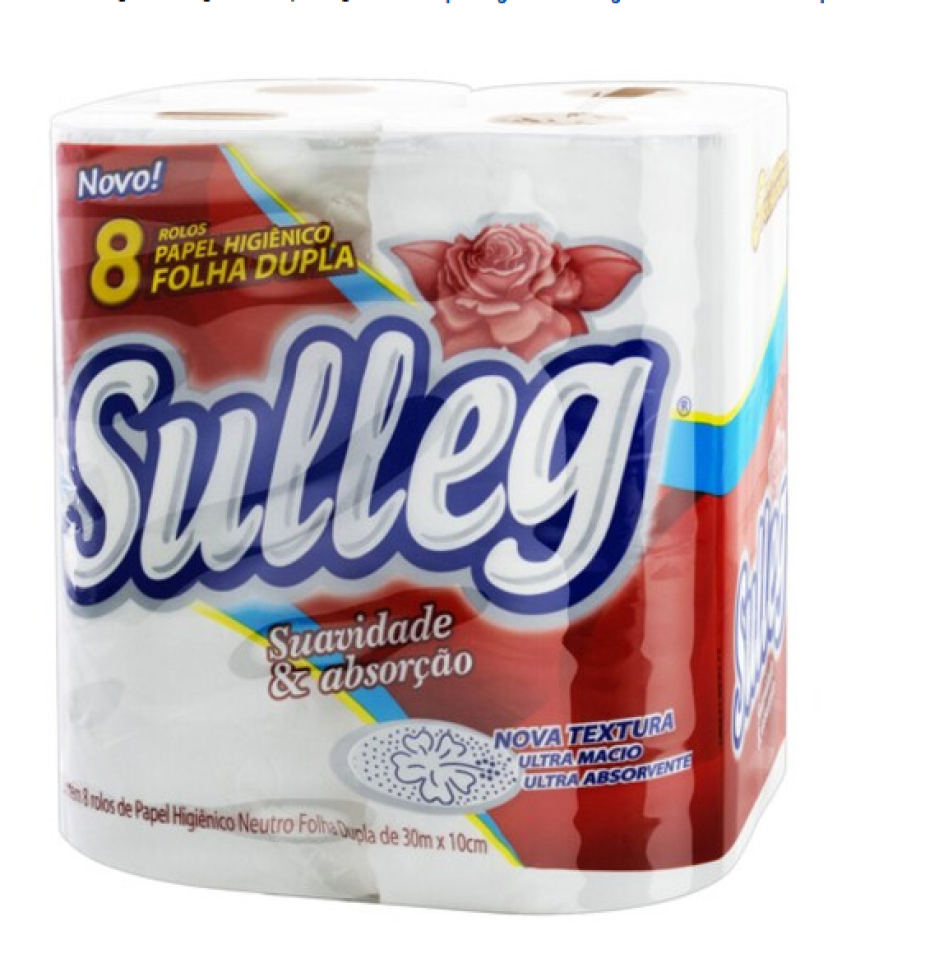 PAPEL HIGIÊNICO 8 ROLOS 30M SULLEG FOLHA DUPLA