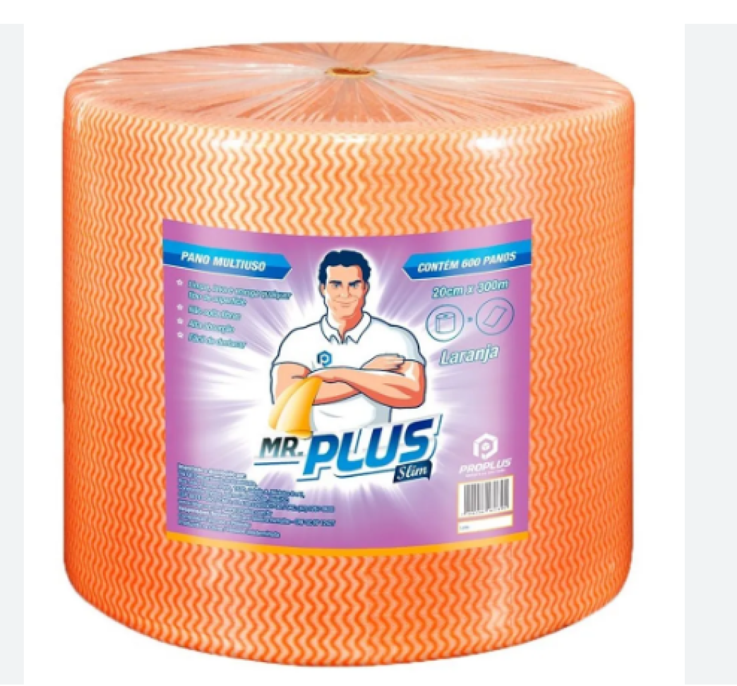 PANO MULTIUSO SLIM 35G ROLO 300M LARANJA MR PLUS TALGE