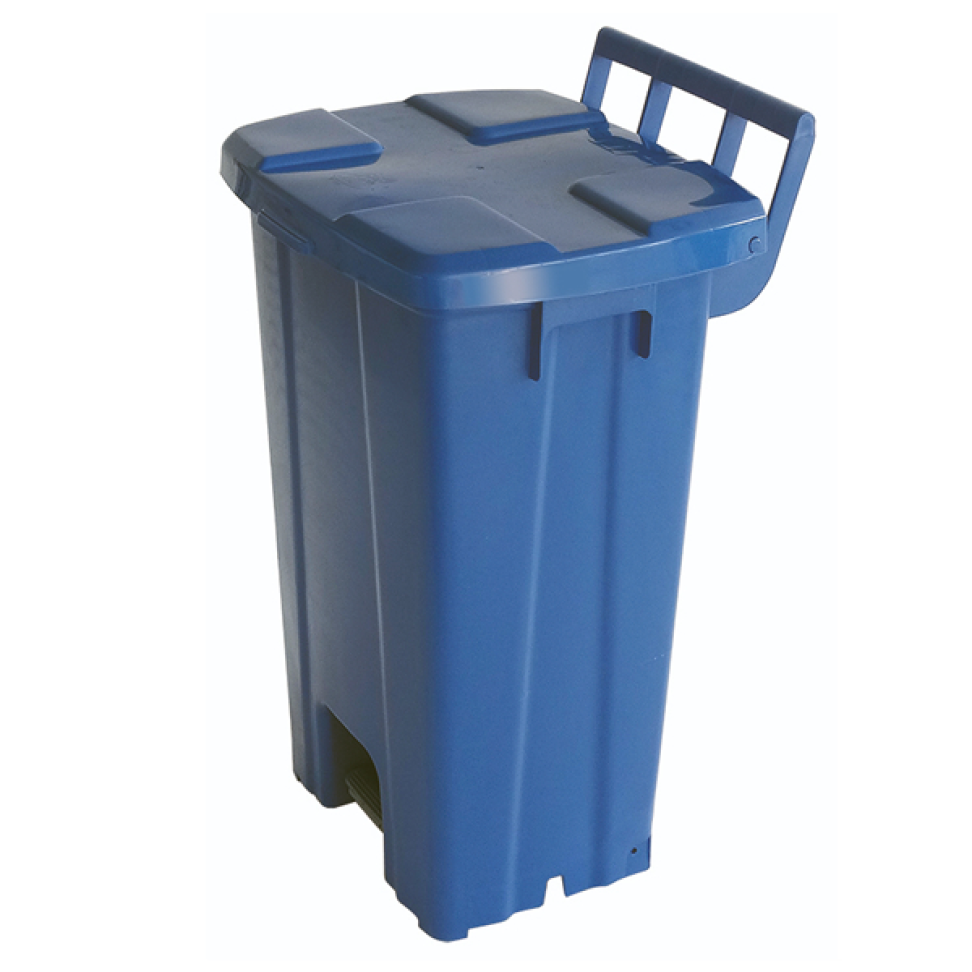 LIXEIRA QUADRADA COM PEDAL DE 100L (SEM RODAS)