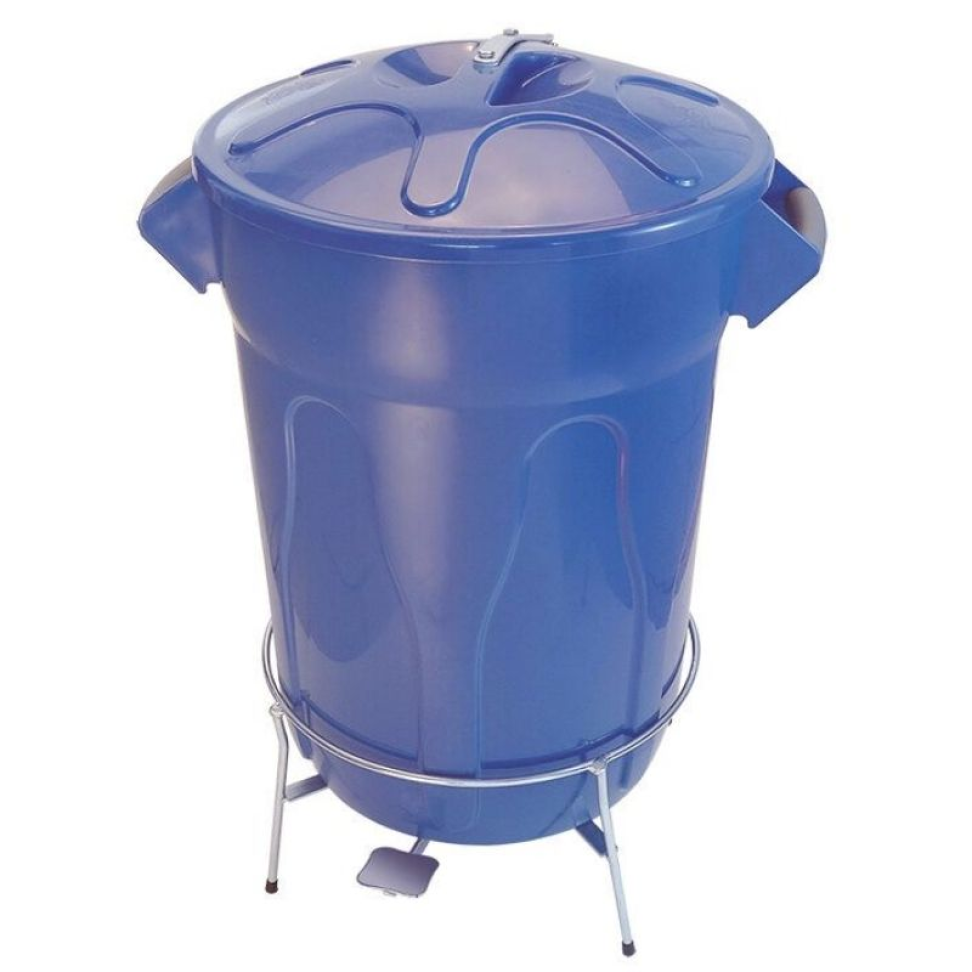 LIXEIRA PLÁSTICA COM PEDAL EM AÇO 60L