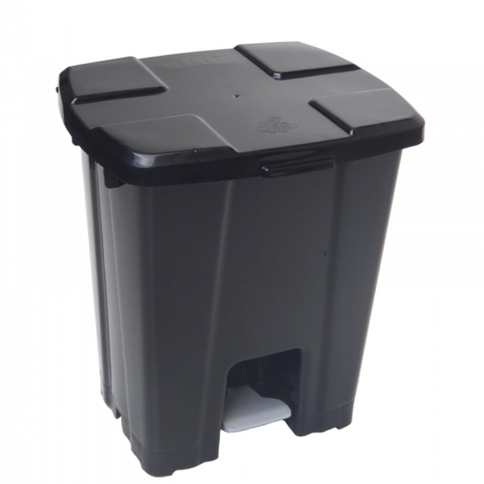 LIXEIRA QUADRADA COM PEDAL DE 30L