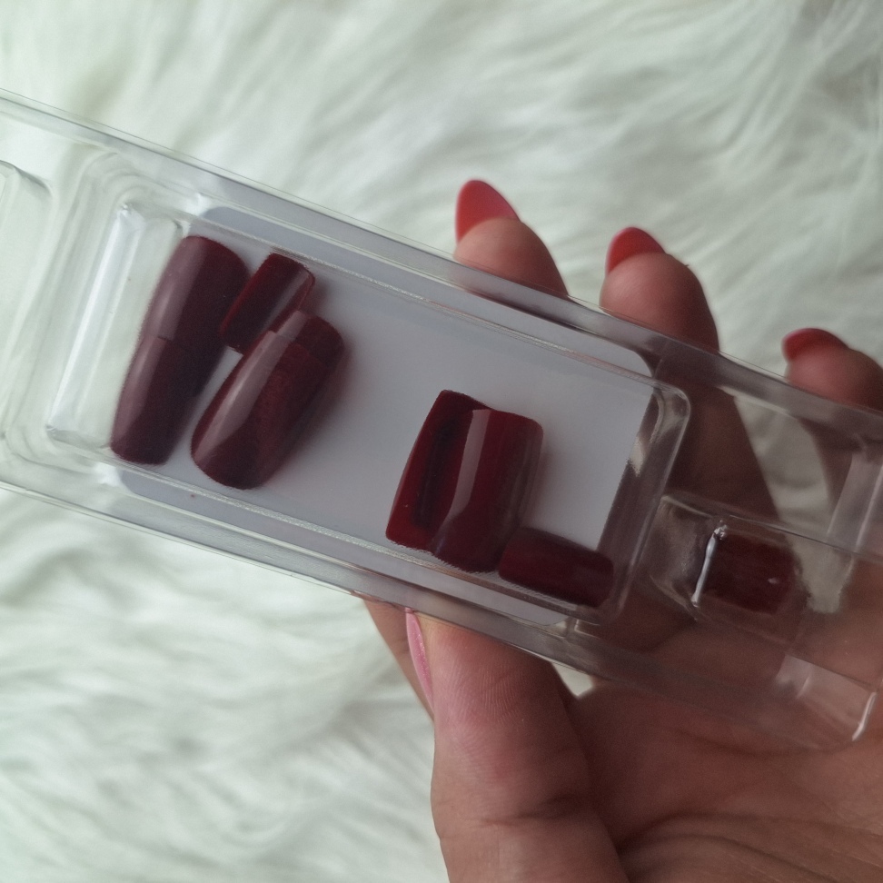 Unha Quadrada Collor ROYAL Vinho c/24 unhas - #3