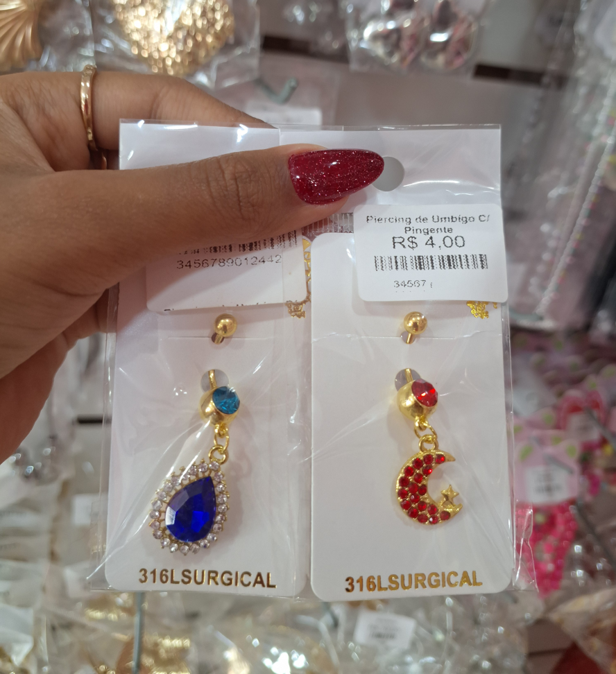 Piercing Umbigo c/ Pingente