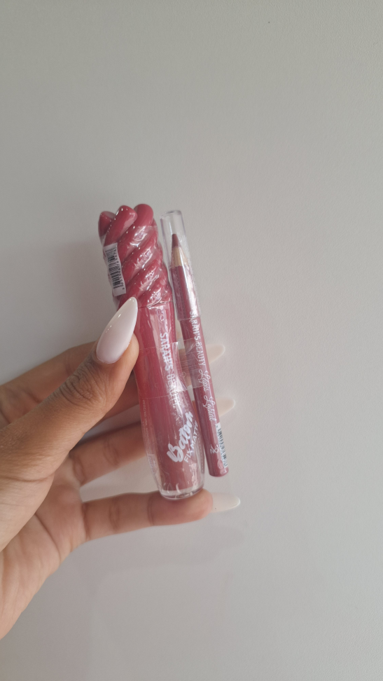 Batom Fix Matte + Lápis Labial Sarah's Beauty -Cor 4