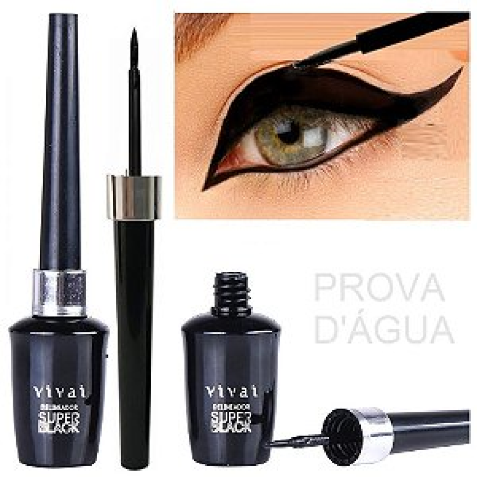 Delineador Super Black À Prova D'água VIVAI - #1