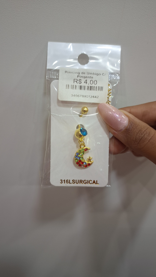 Piercing de umbigo com pingente - #3