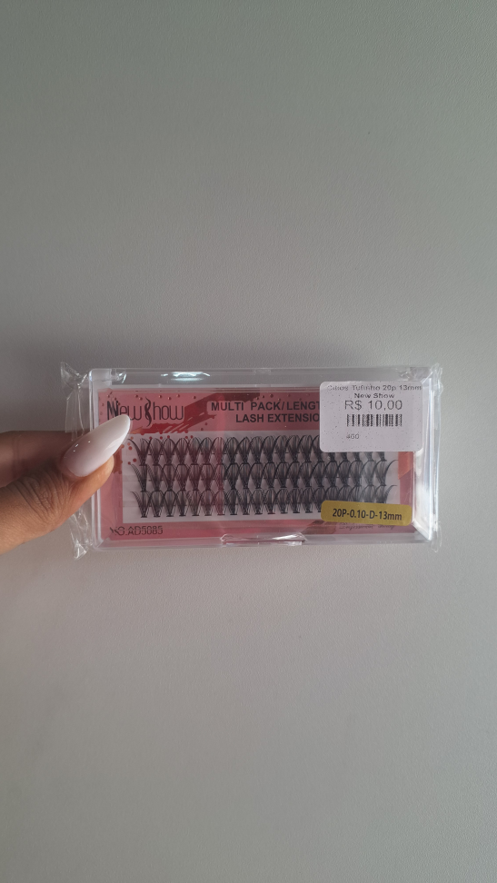 Cilios Tufinho 20P 13mm Com 3 Fileiras New Show