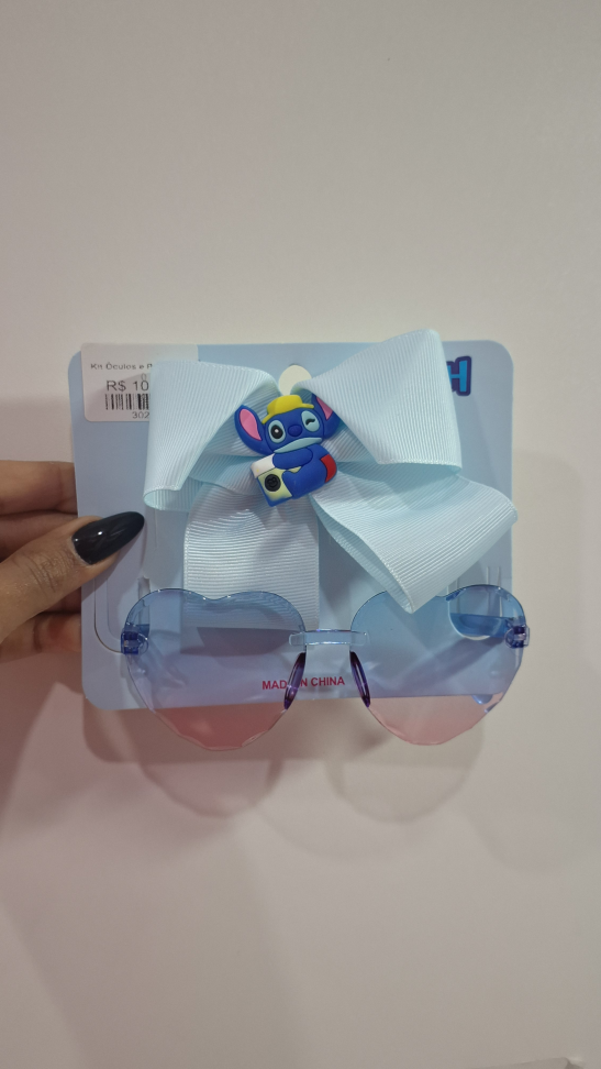 Kit óculos e presilha