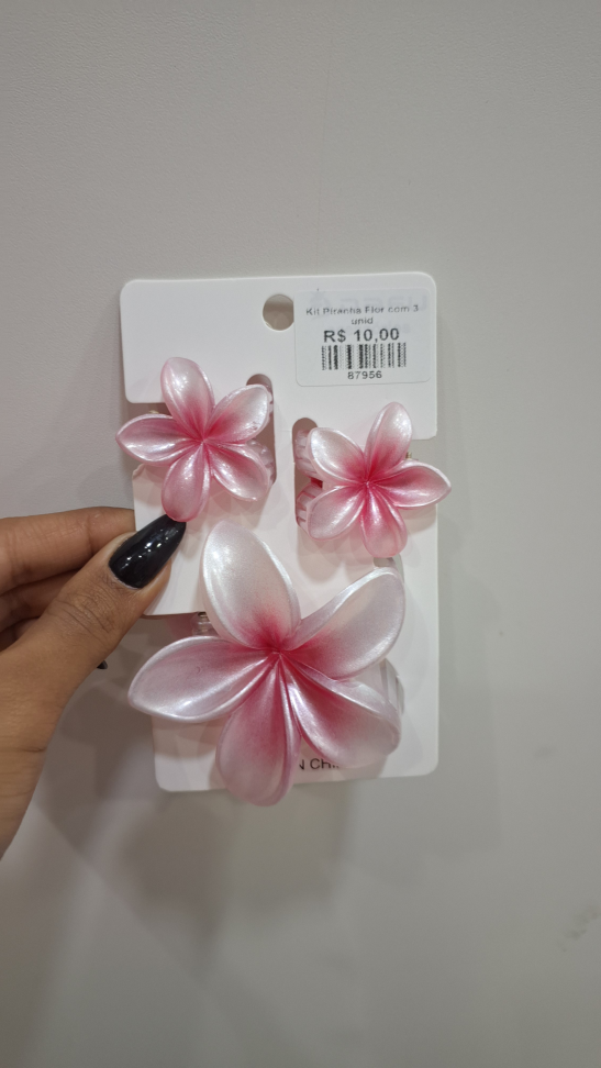 Kit piranha flor com 3 unidades