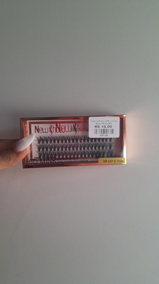 Cilios Tufinho 30P 11mm Com 3 Fileiras NewShow