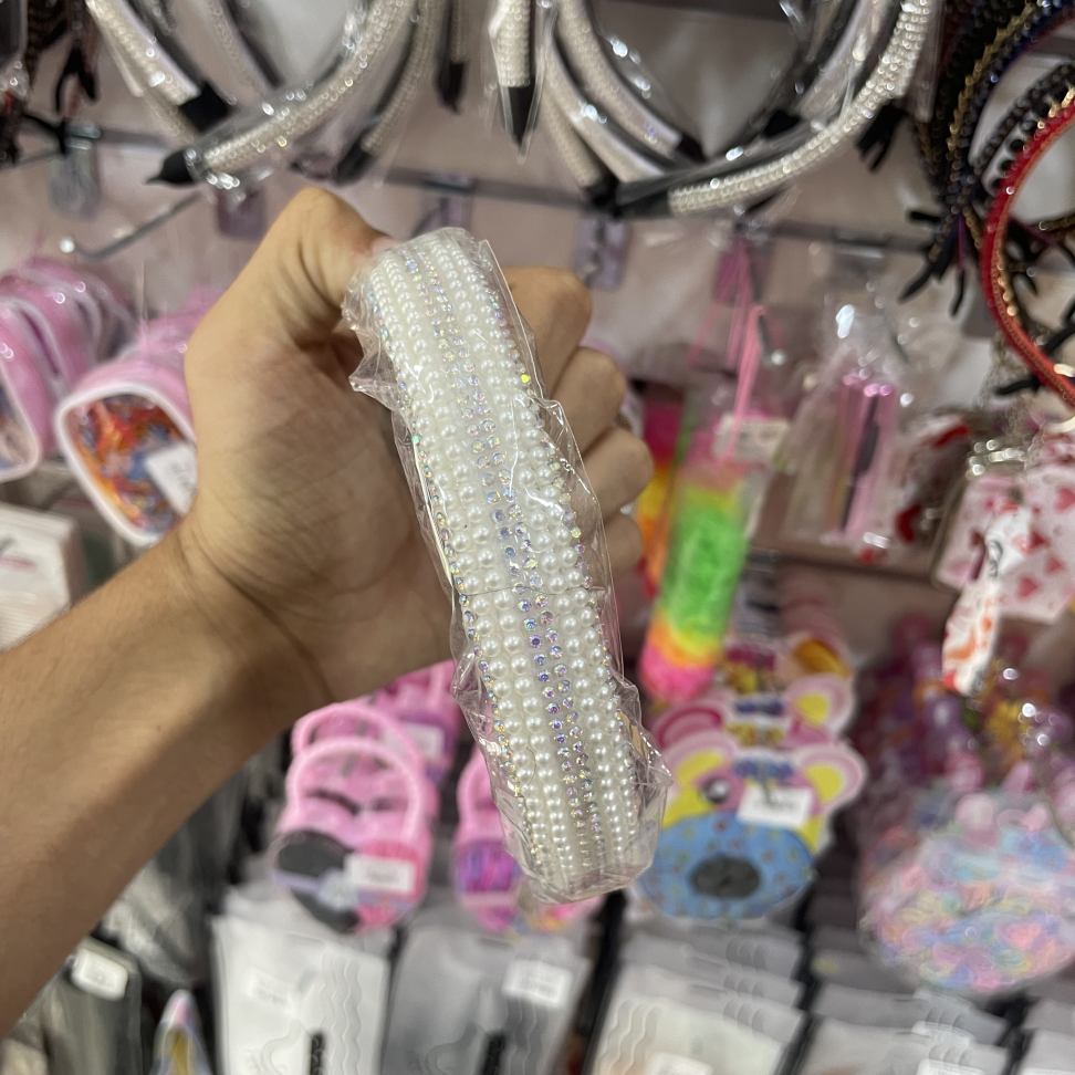 Diadema G Pérolas e Strass - #2