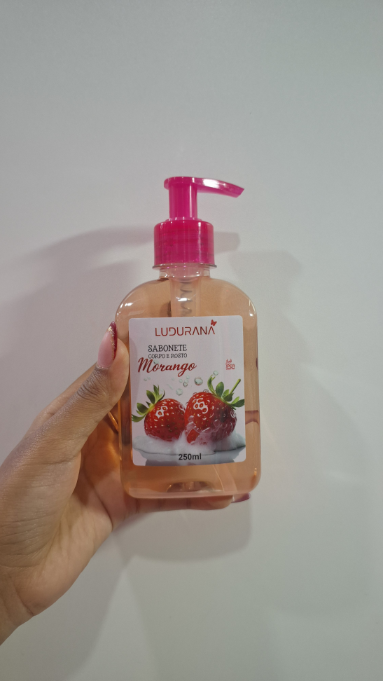 Sabonete corpo e rosto morango Ludurana