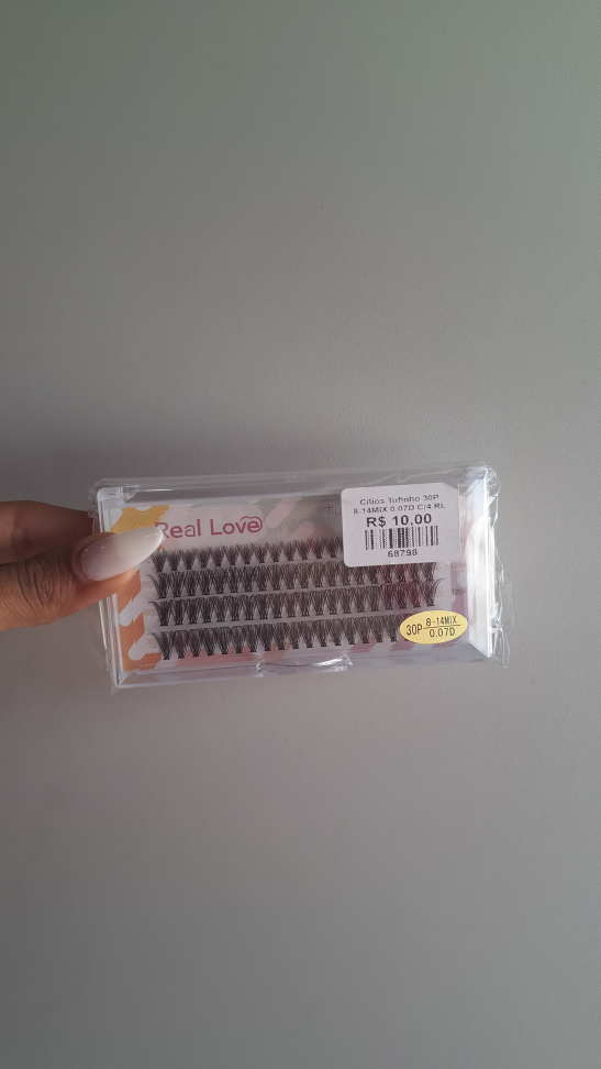 Cilios Tufinho 30P 8-14 Com 4 Fileiras Real Love