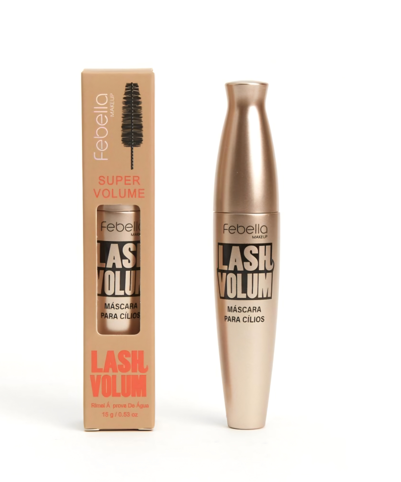 Máscara Para Cílios Lash Volum Febella Makeup