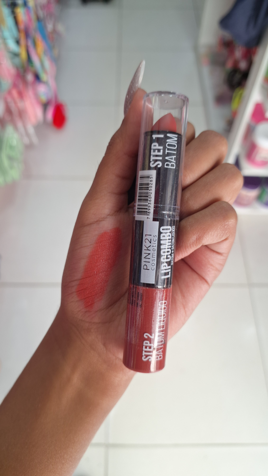 Lip Combo 2 em 1 Batom Líquido Matte + Batom PINK 21- cor 02