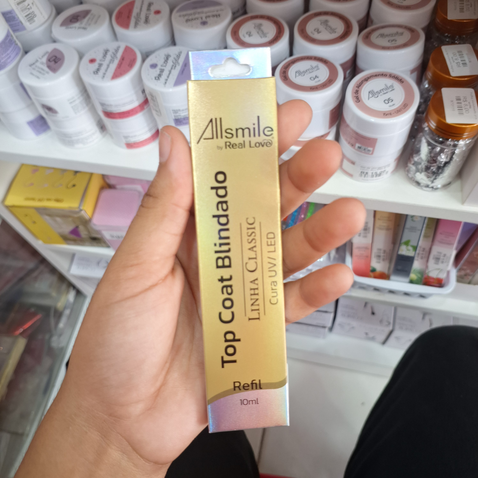 Top Coat Blindado Allsmile 10ml - Linha Classic