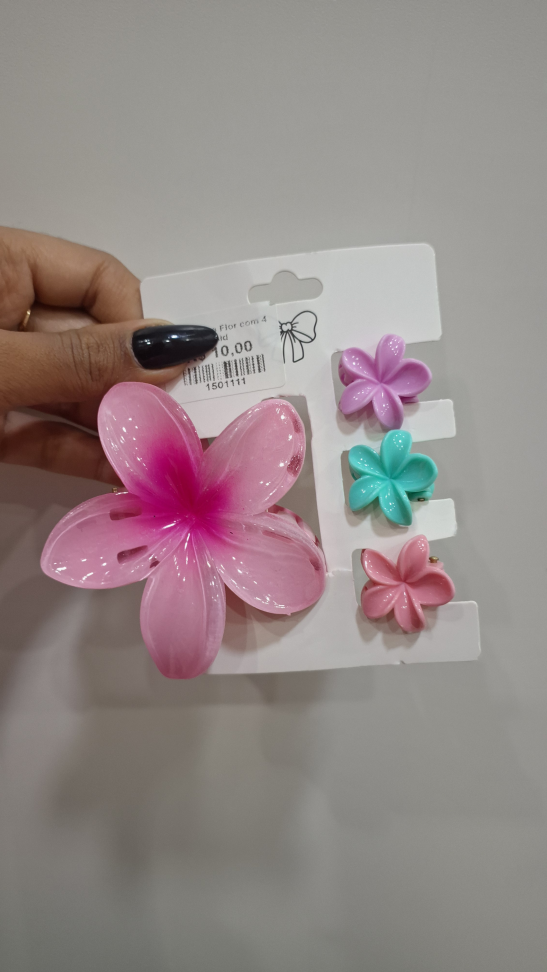 Kit piranha flor c/4 unidades