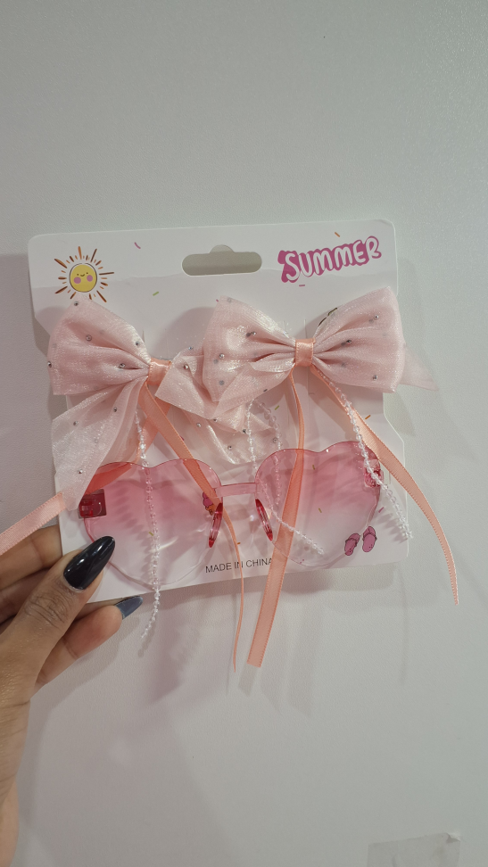 Kit óculos e presilhas