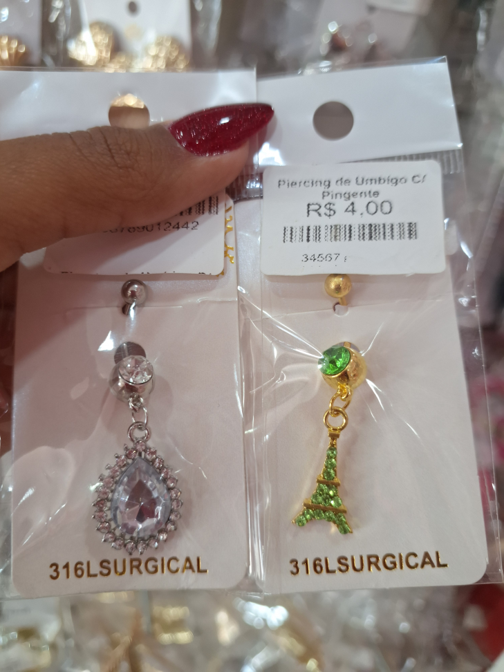 Piercing Umbigo c/ Pingente