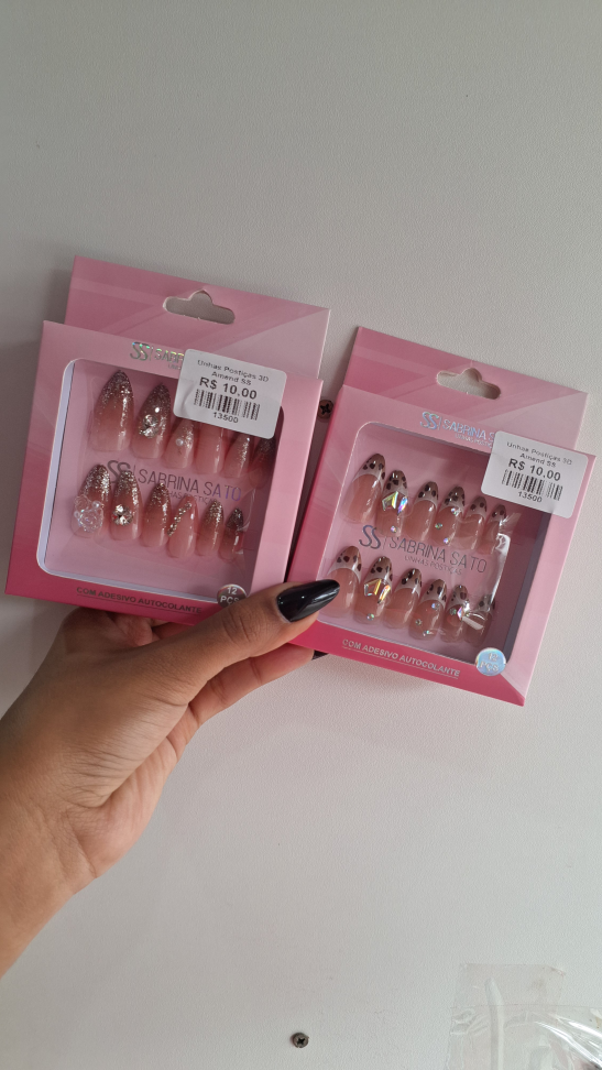 Unhas Postiças 3D Amendoadas Sabrina Satto