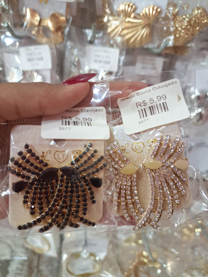 Brinco Bijoux Cravejado