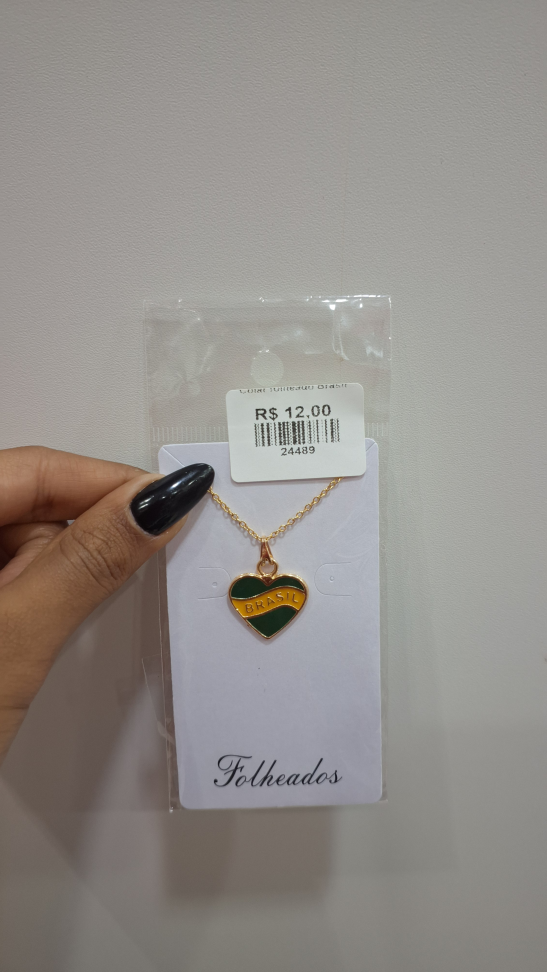 Colar folheado Brasil