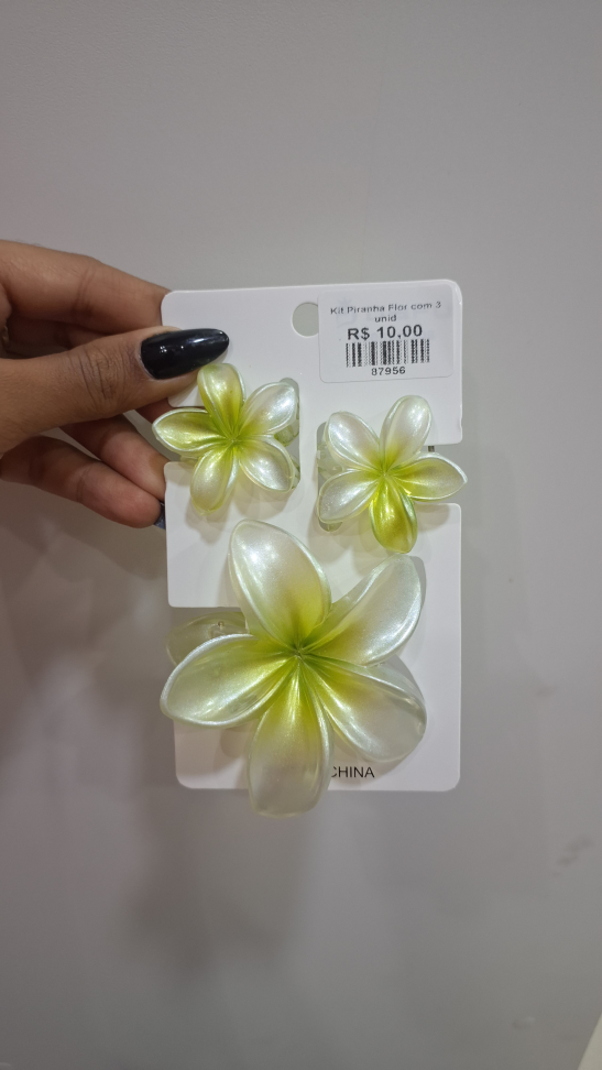 Kit piranha flor com 3 unidades