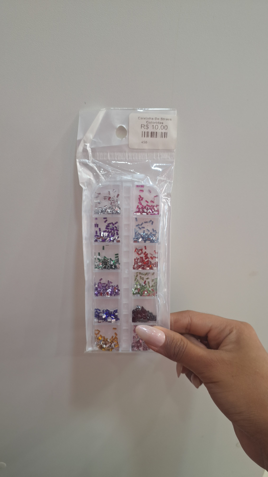 Caixinha de strass coloridas