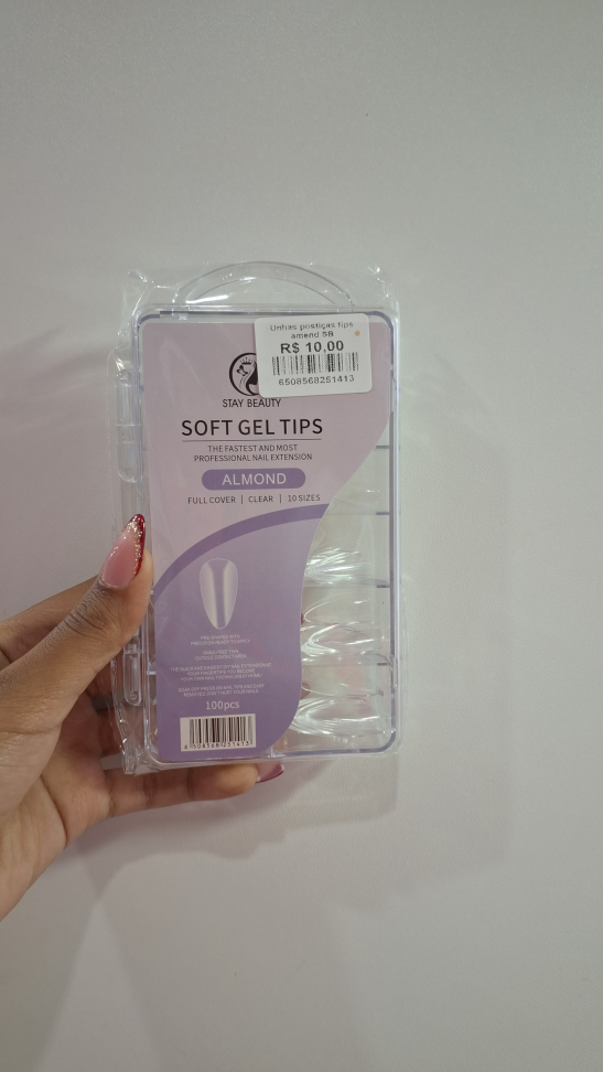 Unhas postiças tips Amendoadas Stay Beauty
