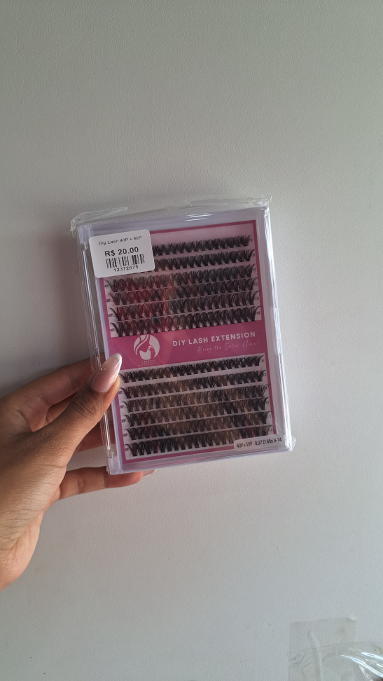 Cilios Tufinho 40P + 50P com 12 Fileiras Diy Lash