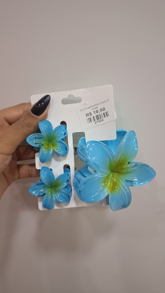 Kit piranha flor com 3 unidades